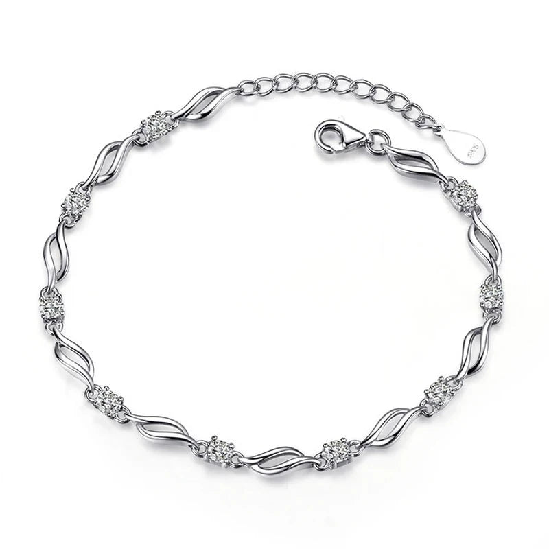 Wavy Ridge Chain Bracelet