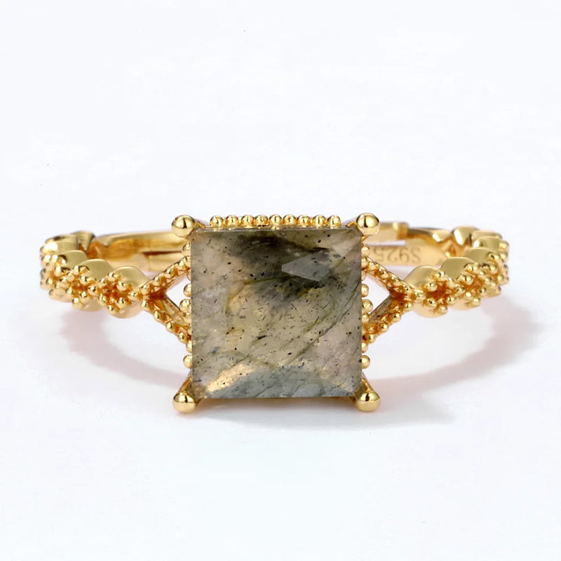 Elegant Labradorite Stone Ring