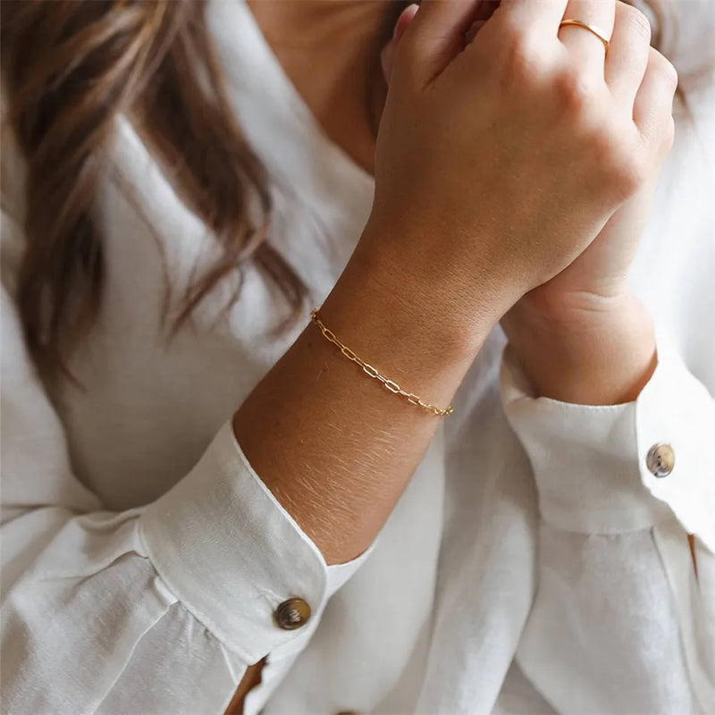 Enamel Haze Floating Pendant Chain Bracelet