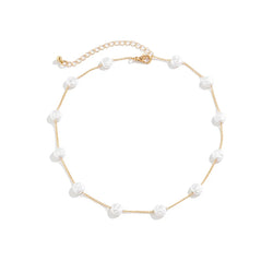 Oval Round Pearl Bead Chain