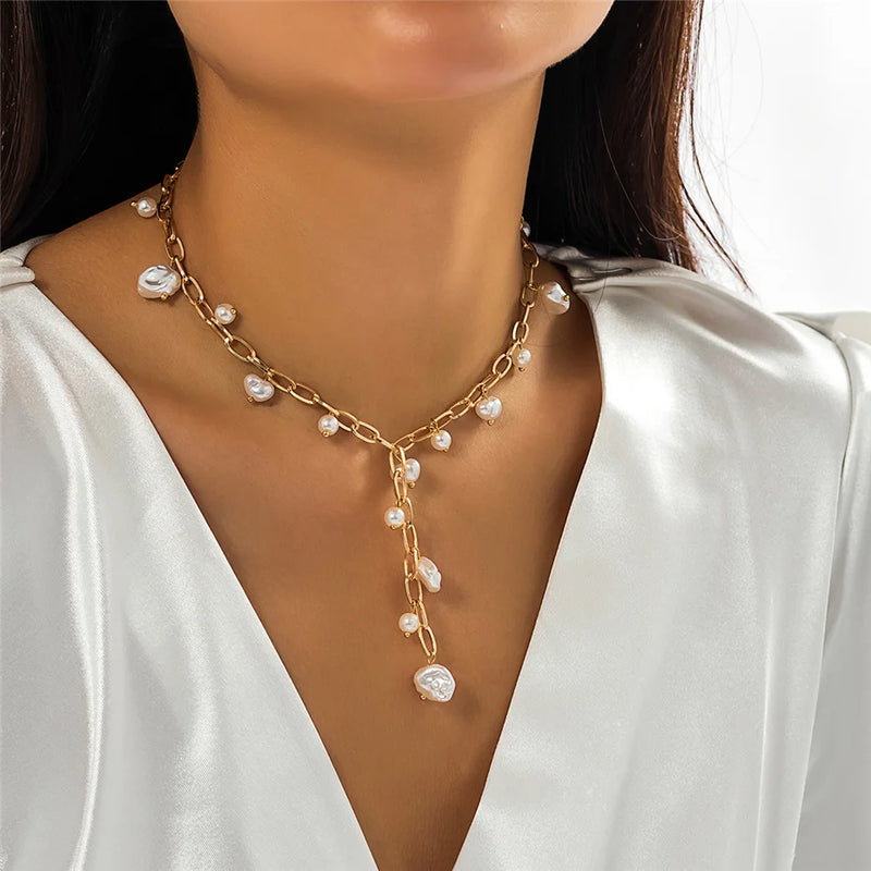 Round Coin Pearl Tassel Fritillary Pendant | Artificial Pearl