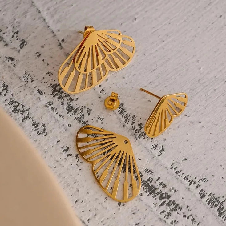 Enamel Butterfly Stud Earrings