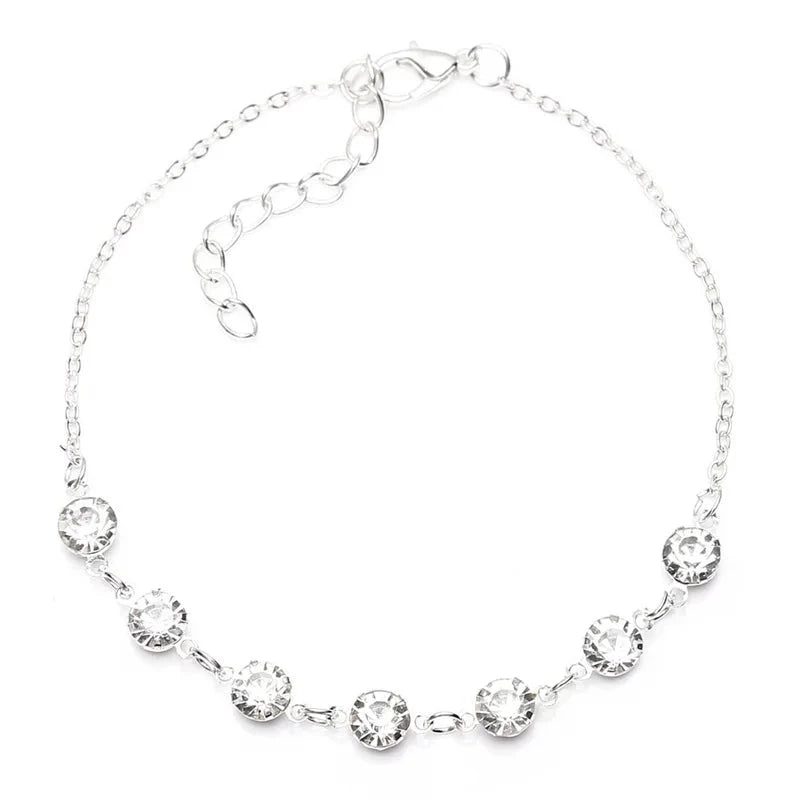 Diamond Half Round anklet