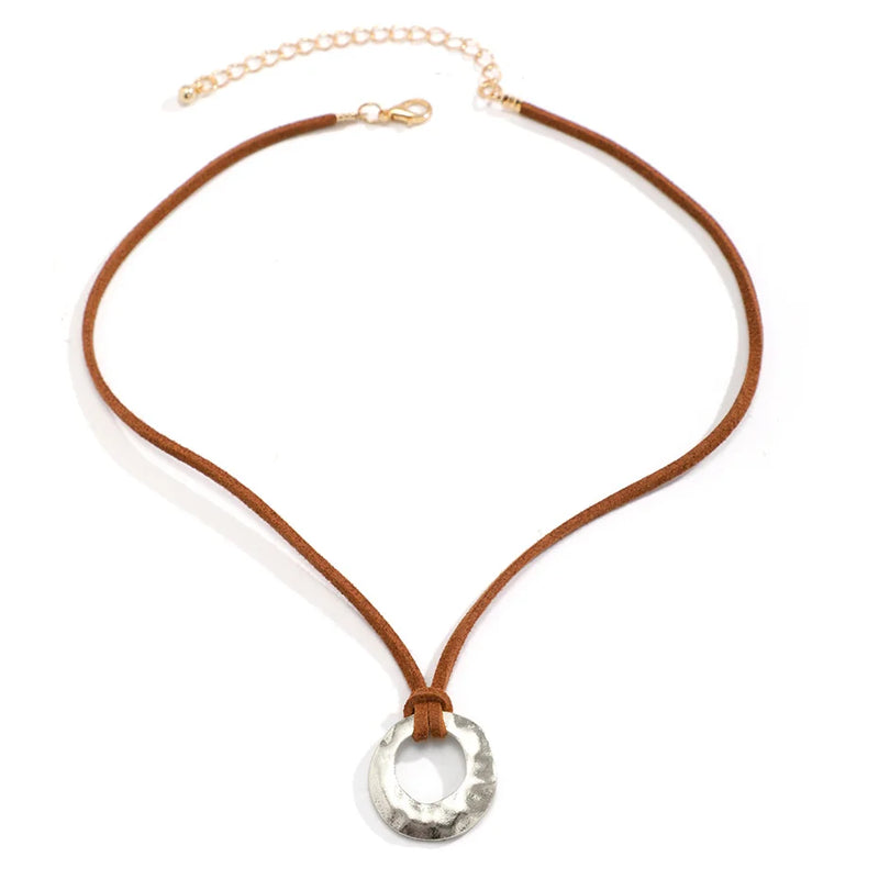 Harmonia Leather Gold Pendant