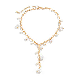 Round Coin Pearl Tassel Fritillary Pendant | Artificial Pearl